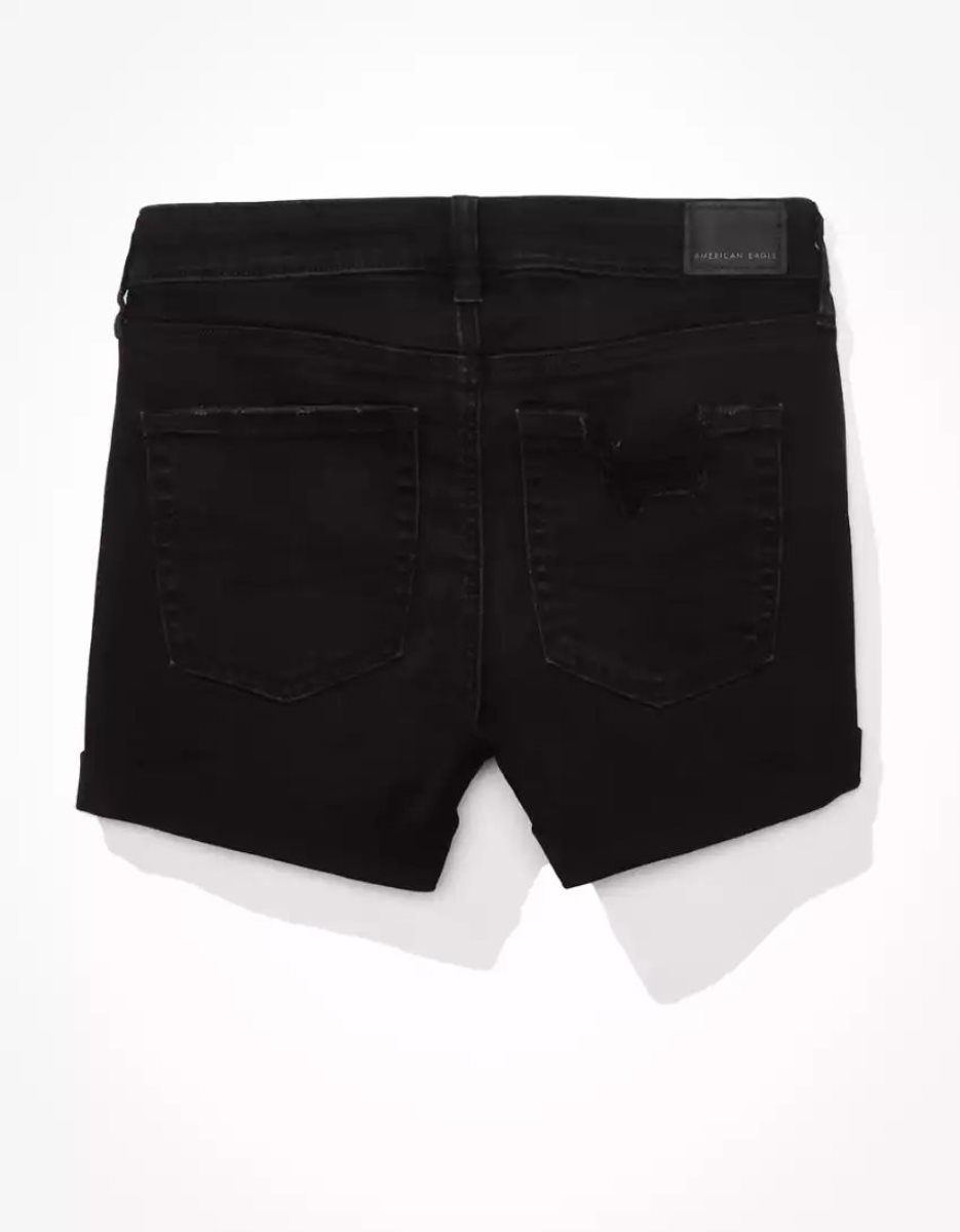 Shorts American Eagle AE Ne(x)t Level Denim Midi Noir Femme | JGP-72328334